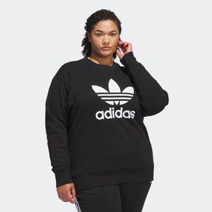 New ADIDAS ORIGINALS Plus Size Cotton Logo Graphic Sweatshirt